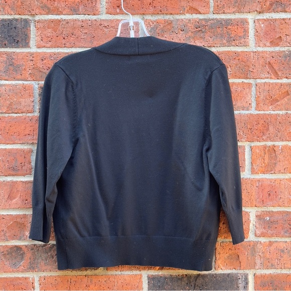 AAMILIFE Women's 3/4 Sleeve Cropped Cardigans Sweaters Jackets Open Front Short - Picture 4 of 4